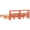 Solid Wood Bed without Mattress Wax Brown 200x200 cm Pine Wood