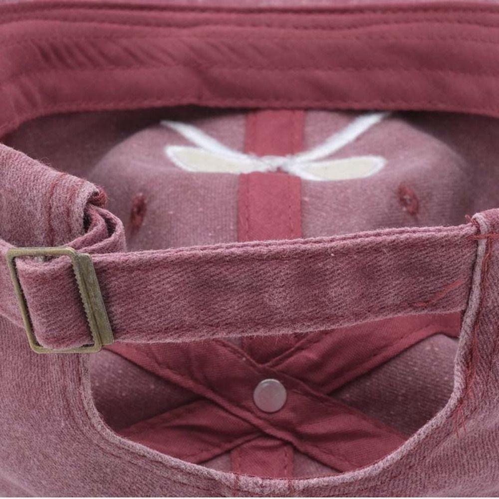 Cotton Bowknot Baseball Hat Embroidery Peaked Cap Simple Sun Hat  Girl