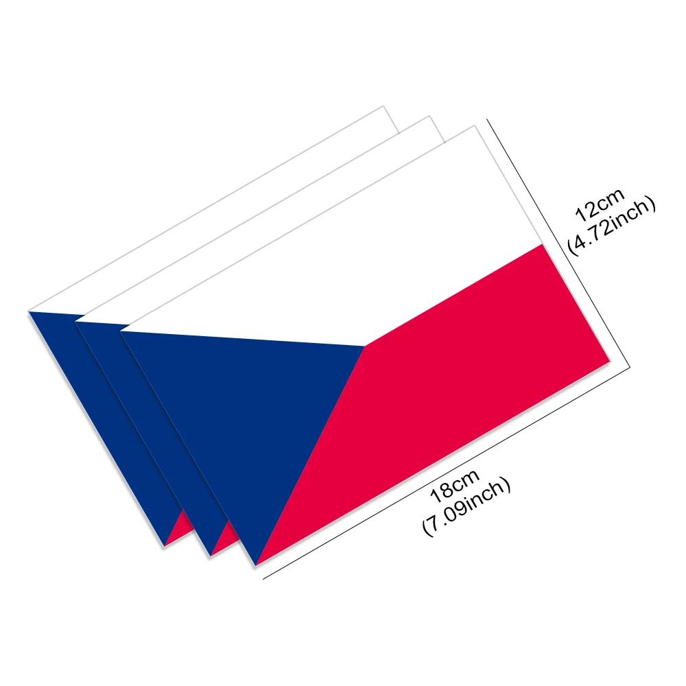 3Pcs Czech Flag Sticker Car DIY Vinyl Decals Czekh Republic Motorcycle Accessories For Skoda Comic Octavia Kroc Kodiaq Superb