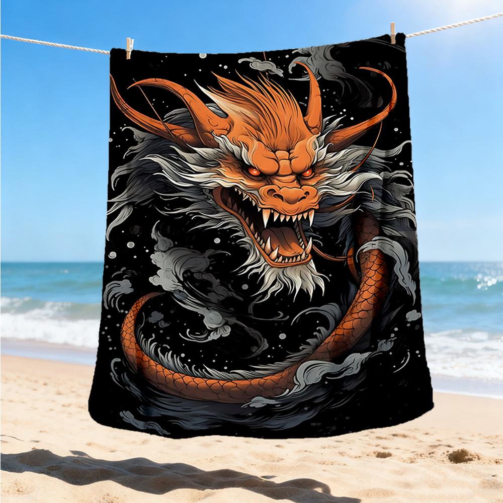

1pc Dragon Artwork Outdoor Blanket, Soft And Comfortable Blanket, Casual Warm Outdoor Blanket, Good Birthday Gift yy251201158 75x90cm