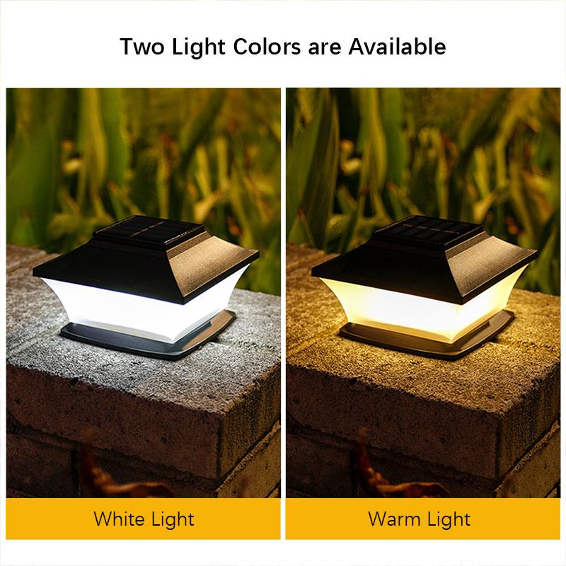 Solar Post Light with Auto On/Off, LED Landscape Lighting for Garden Pathways Fence Patio Posts