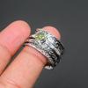 Peridot Gemstone Ring, Anxiety Ring, Worry Ring, Fidget Ring, Spinning Ring, Women Ring, 925 Solid Sterling Silver Ring, Gift For Her