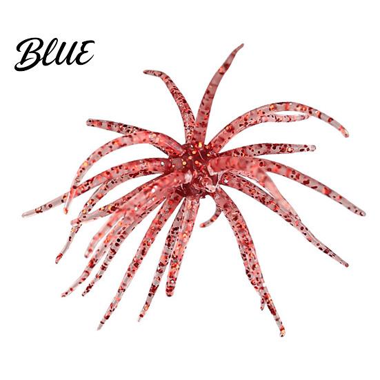 Saltwater Fishing Lure 4Pcs 6CM/1.9G 10.5CM/4G Soft Sea Urchin with Swimming Skirts Artificial Bass Tentacle Creature Bait Freshwater Trout