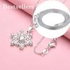 925 sterling silver 16-30 inch exquisite snowflake zircon pendant necklace for women's wedding fashion accessories jewelry