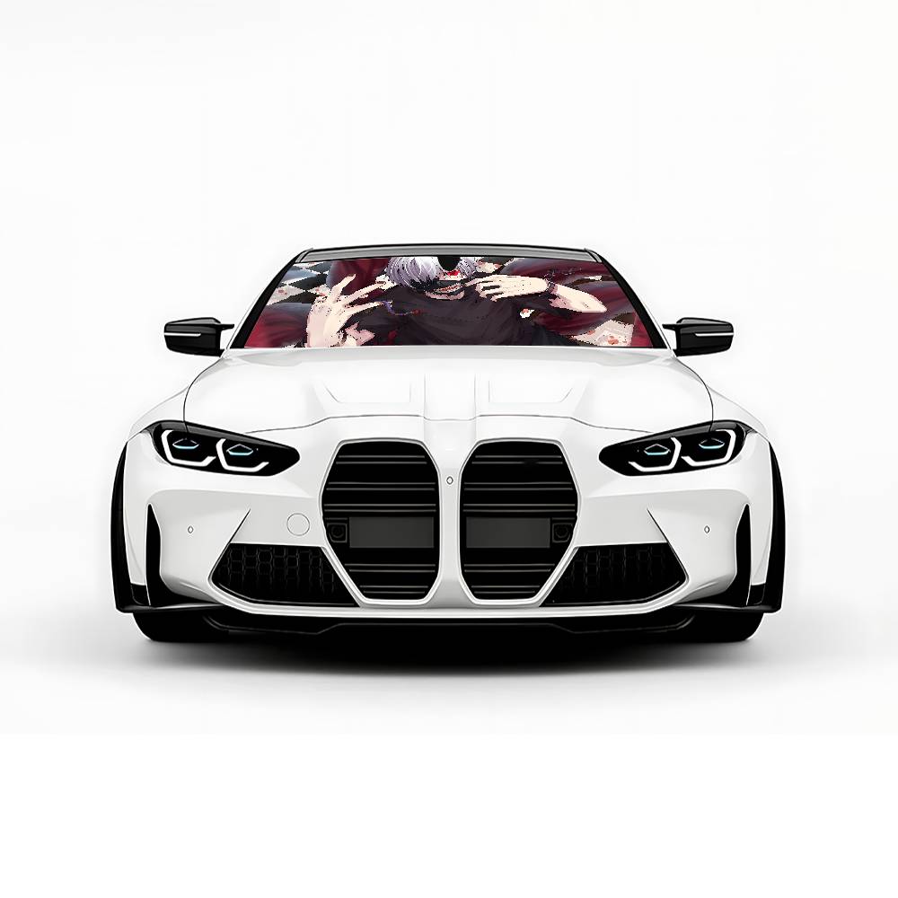 Anime T-Tokyo Ghoul Car SunShade Car Sunshade Covers Cover Universal Windscreen Folding Visor