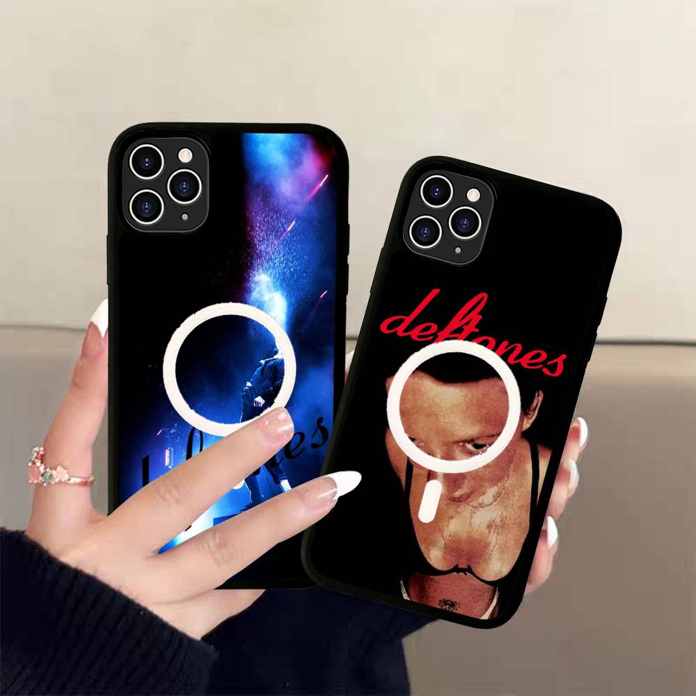 Band D-Deftones Black For Magsafe Magnetic Phone Case For iPhone 16 15 17 Pro Max 11 12 13 14 Plus Cover