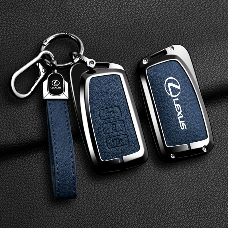 Leather Car Key Cover Case Shell for Lexus RX350 NX300 Es300h Rx450h GS300 GX470 IS250 ES350 LX570 GX460 Nx300h Is300h Keyring
