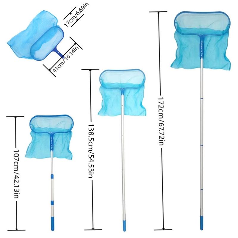 Pool Skimmers Net Aluminium Pool Cleaner Swimming Pool Leaf Cleaning Net