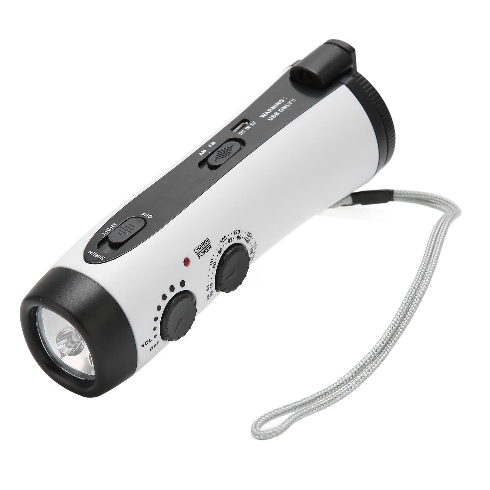 

Многофункциональное портативное FM AM погодное радио с ручным заводом, светодиодным фонариком и ремешком на запястье