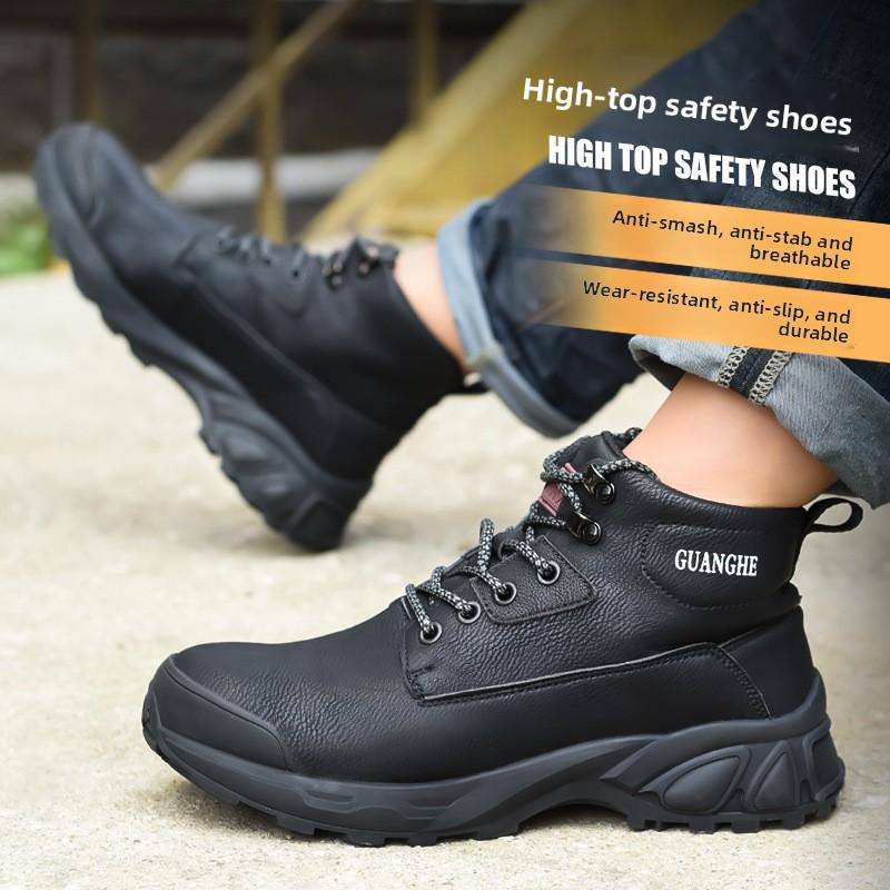 High Work Boots with Steel Toe Cap Industrial Construction Waterproof Non-slip Work Shoes Lightweight Winter Boots Safety Shoes
