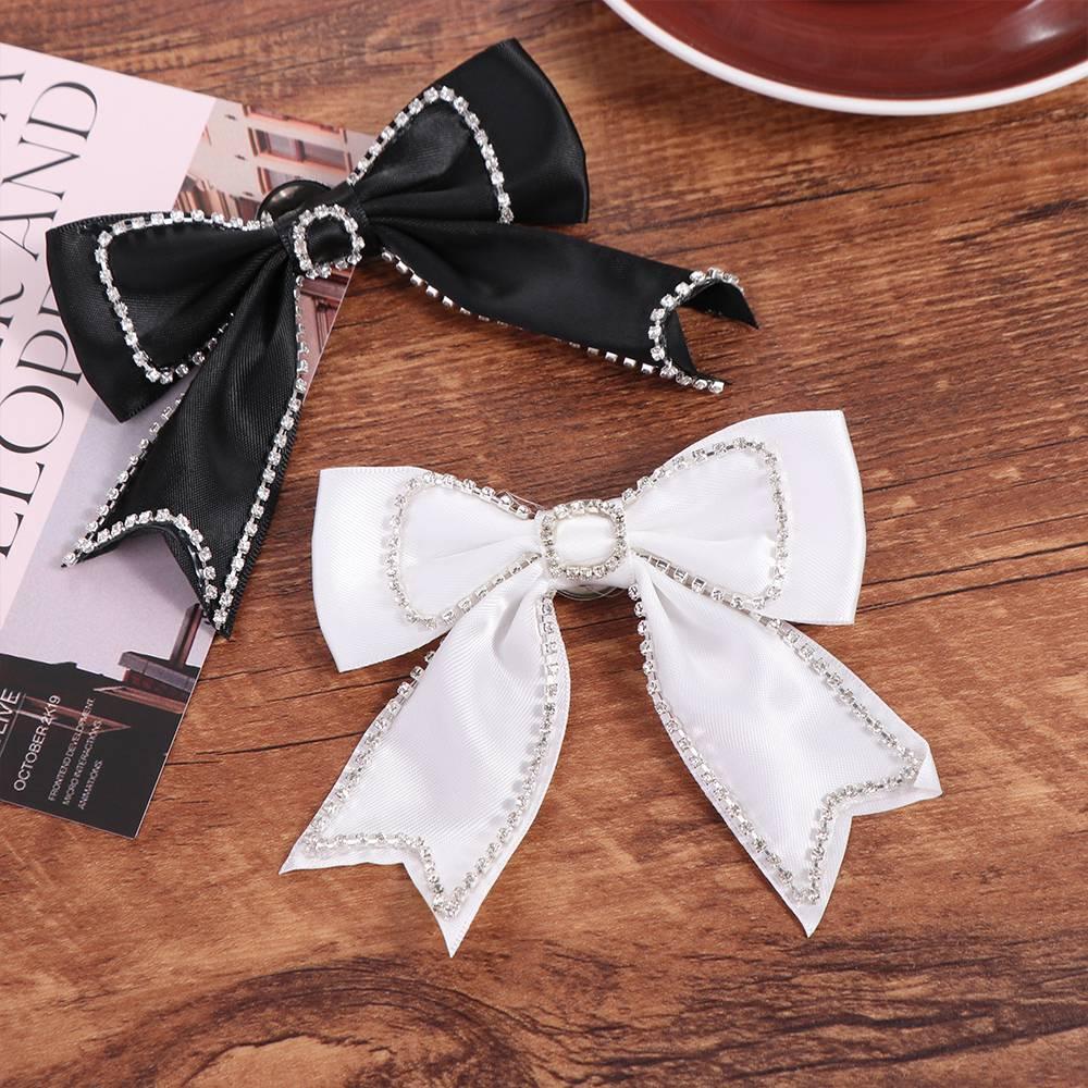 Rhinestone Bow Patch Ribbon Cloth Applique Clothes Accessory Cloth Patch  Women