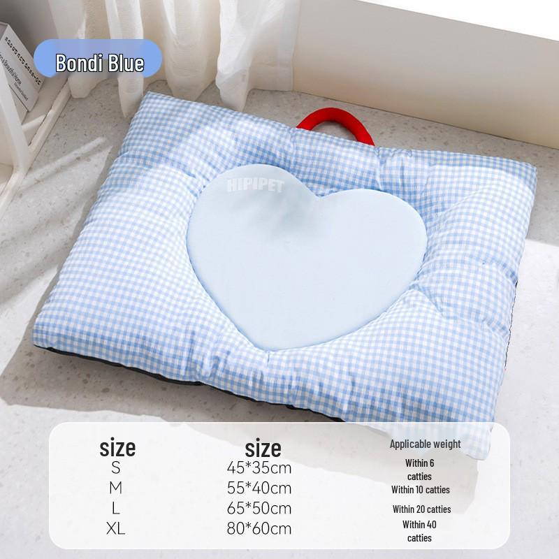 L-shaped Cooling Quilted Dog and Cat Mat with Backrest for All Seasons