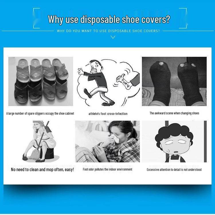 Einweg Verdickte Vlies-Überschuhe - Ideal für den Innenbereich in Häusern und Büros
