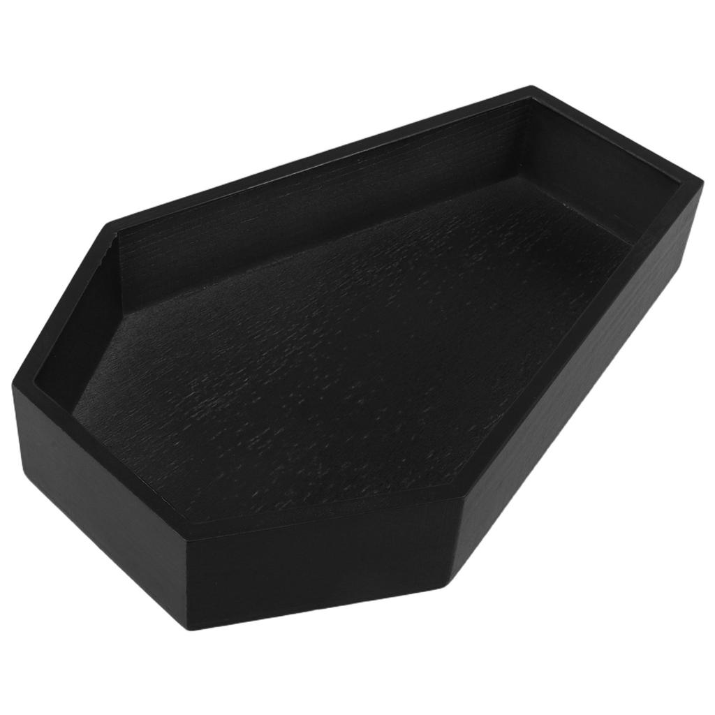Gothic Wooden Coffin Tray 11x7inch Decorative Tray for Spooky Charcuterie Board Halloween Party Supplies Halloween Party Decor