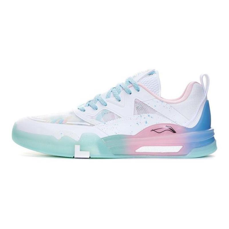 Li-Ning Lingteng BENG unisex low-top signature skate shoes white pink blue AEPR009-11 39.5