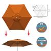 Outdoor Waterproof Umbrella Canopy Cover Hexagon Dustproof Cantilever Garden Banana Umbrella Shield Brown Sun Shelter
