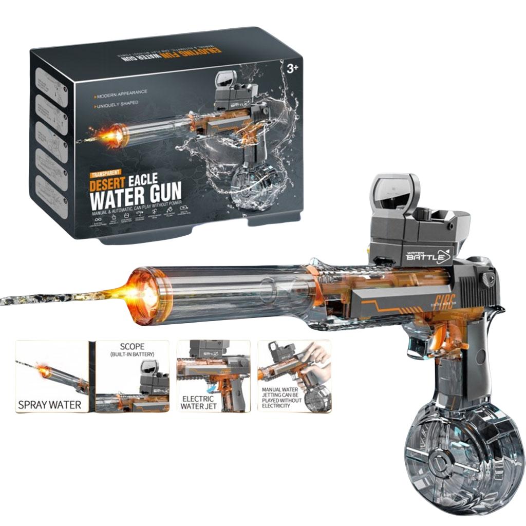 

Супер электрический водяной пистолет-распылитель - световой индикатор потока воды + быстрая заливка воды, идеальная водная игрушка для мальчиков и девочек для игры с водой чистый