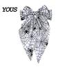 Dark Style Hair Bows for Festivals Halloween Bow Clip Women Girls, Spider Web Barrettes Cute Girls Clips, Large Bowknot Accessories Cosplay