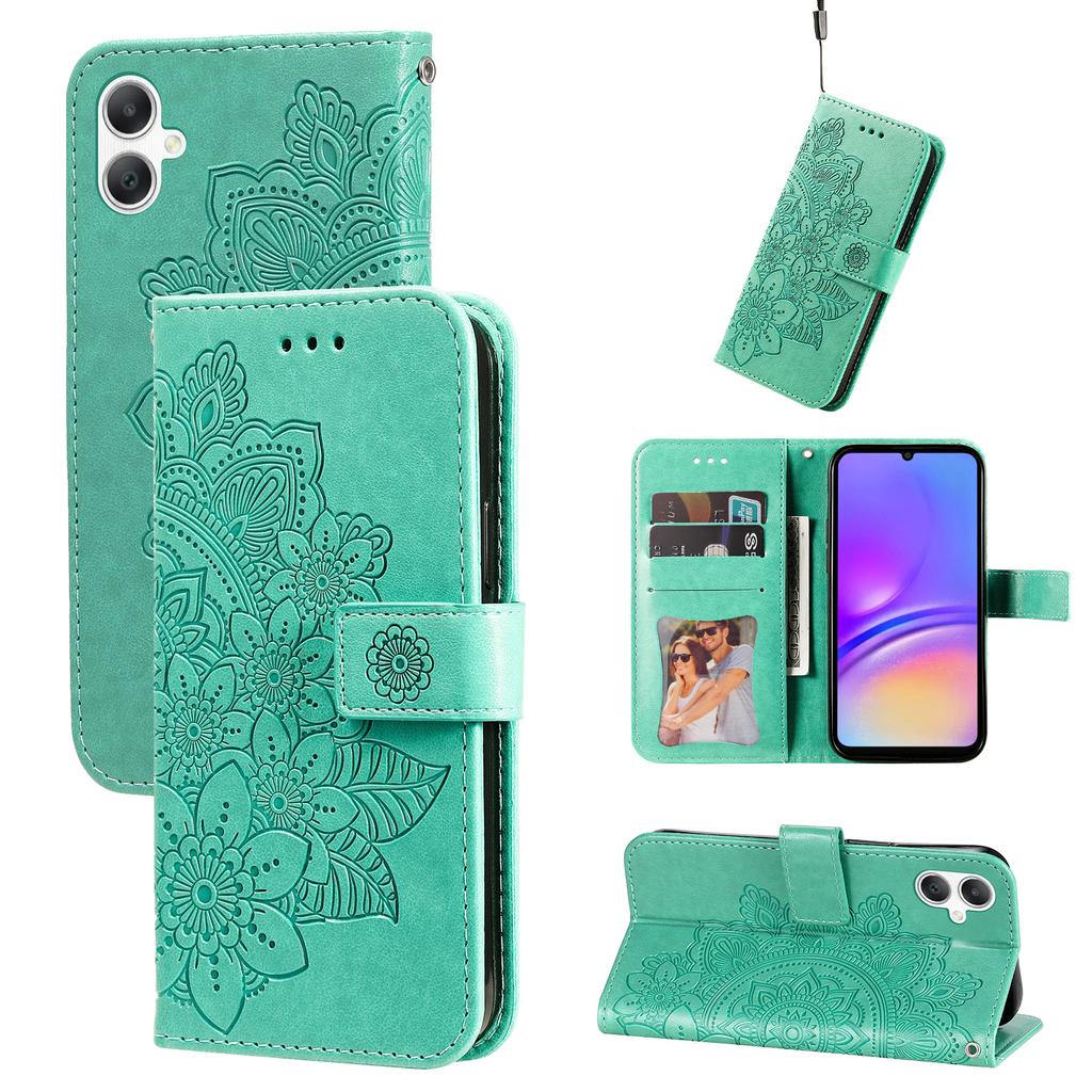 For Samsung Galaxy A07 4G/A06 4G/A06 5G Case Floral Pattern PU Leather Wallet Stand Phone Cover