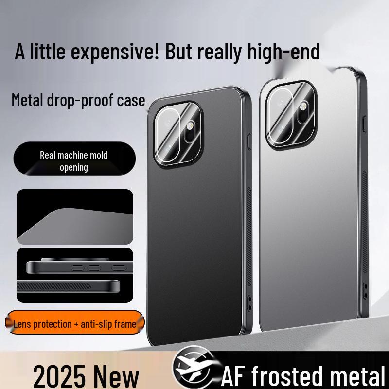 Compatible Case for OnePlus 13/15T, Ace 5/6, Turbo 6V - Metal & Matte Finish with All-Inclusive Lens Cover