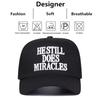 Unisex HESTILL DOES MIRACLES Letter Embroidery Baseball Caps Outdoor Adjustable Spring and Autumn Casual Sunscreen Hat