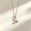 Elegant Cat Pendant Necklace: Fresh Design with Micro-Set Zircons for Women - Light Luxury & High-End Feel; Perfect Clavicle Chain Accessory.