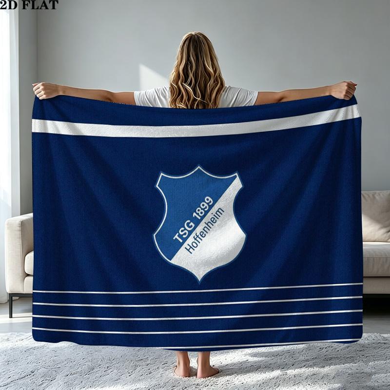 TSG Hoffenheim Print Flannel Blanket High Quality Warm Comfortable Cover for All Seasons Perfect for Gifts Home Decor