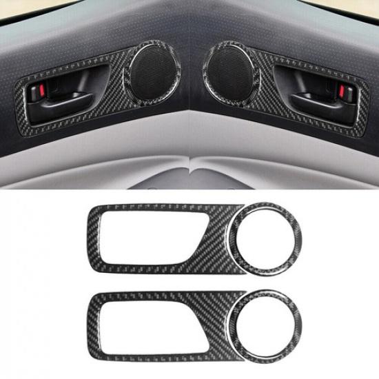 For Toyota Tacoma Carbon Fiber Interior Front Door Handle&Speaker Cover Trim
