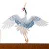 2pcs Large Red Crowned Crane Birds Sew on Blue Animal Birds Iron on Patches  for Jeans