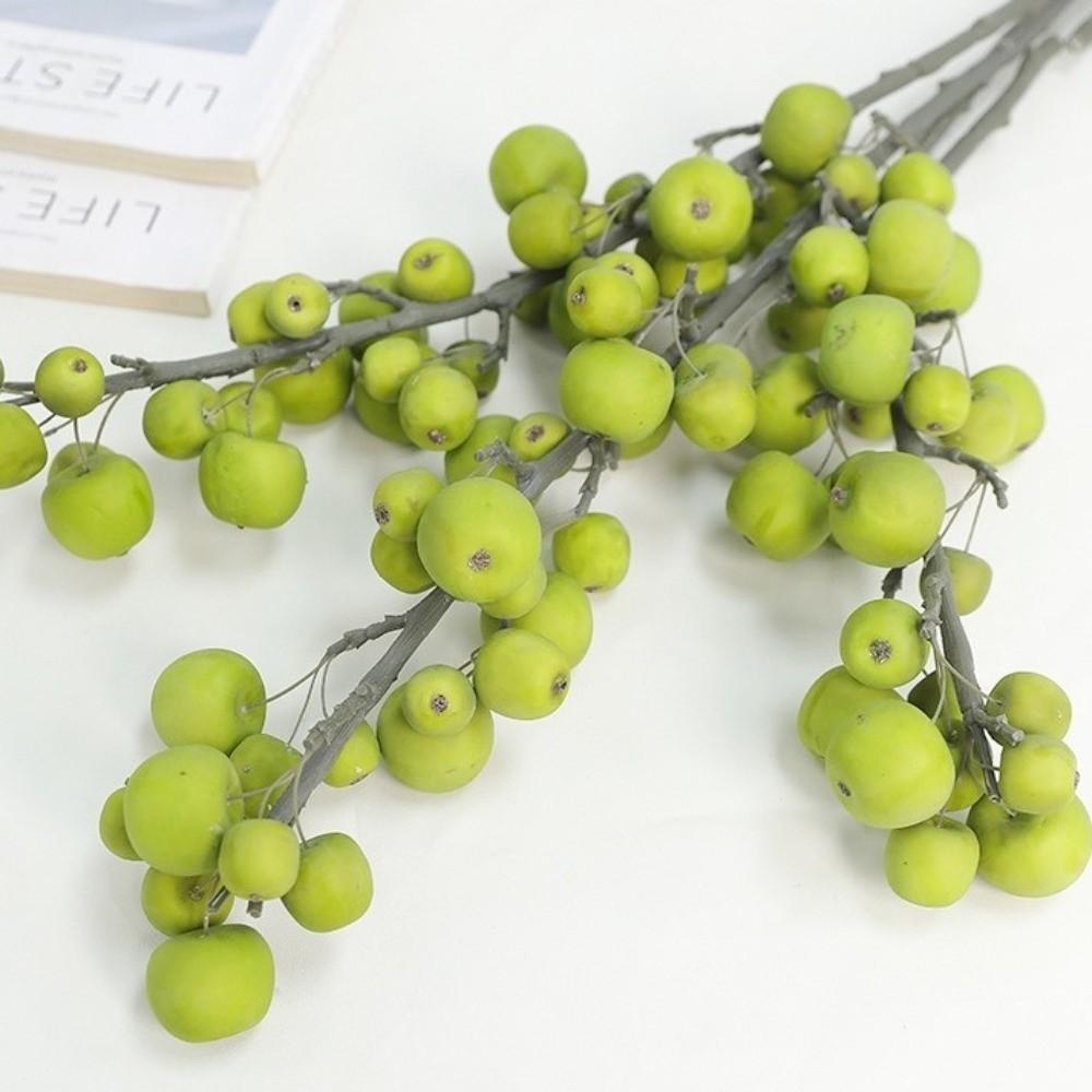 Green Plants Foam Fruits Branch Small Fruit Fake Plants  Living Room Decoration