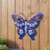Stahl Schmetterling Wanddeko Erhöhter Körper 3D Dekoration Lackiertes Finish für Garten,