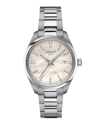 Tissot PR 100 Quartz Watch, 34mm, T1502101111600, Unisex, White, Mother-of-Pearl Dial