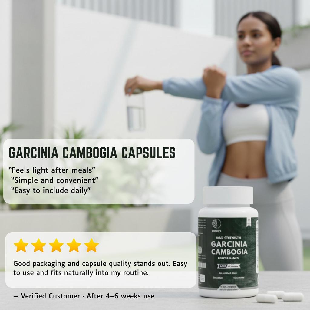 Heroot Garcinia Cambogia Kapseln 1200mg, HCA 95% Extrakt, 60 Kapseln für das tägliche Wohlbefinden
