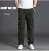 Men's Winter Fleece-Lined Cargo Pants - Warm, Casual, Elastic Waist, Plus Size, Trendy Style