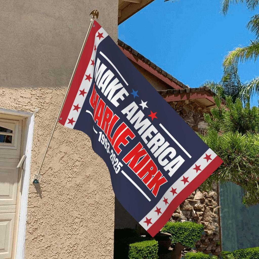 Make Flag Sign We Are All Charlie Kirk Now Flag Banner For Yard Room Decor No Flagpole