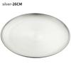 European Style Stainless Steel Dinner Plates Barbecue Serving Dishes Round Tray Western Steak Kitchen Restaurant Storage Tray