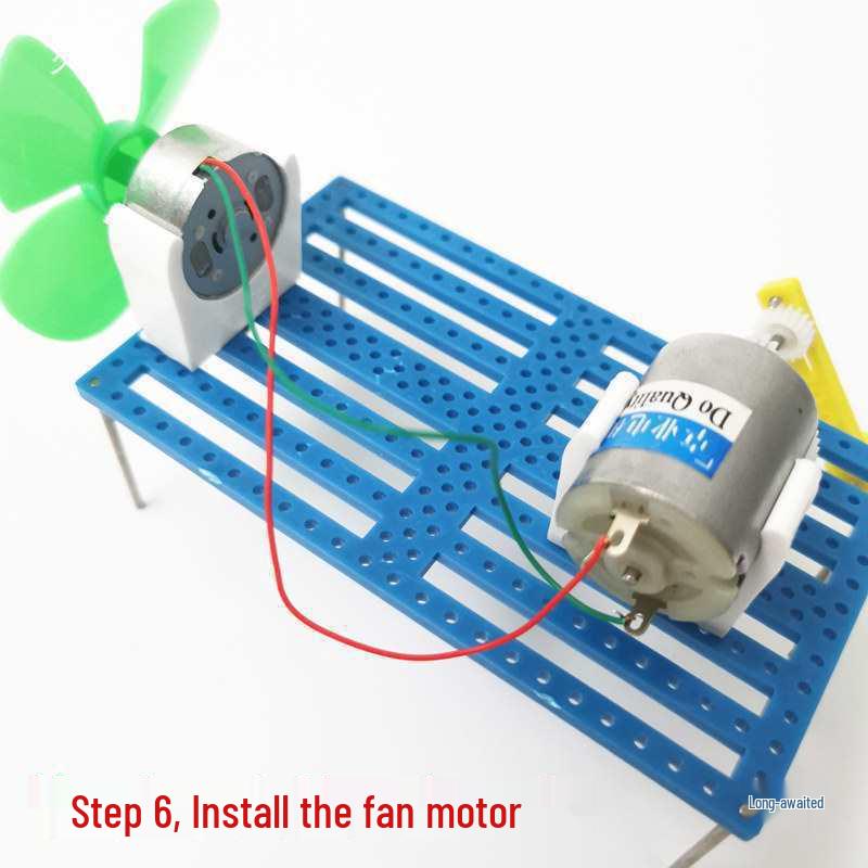 Handmade DIY Science Kit: Hand-Crank Generator & Model Fan Set