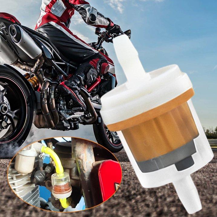 2/5PCS Universal 1/4 Inch Gasoline Gas Fuel Gasoline Oil Filter Motorcycle Scooter Gasoline Filter Tool Motor ATV Fuel Filter