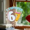 " I Survived 67 Days of School" Acrylic Charm Pendant, No Electricity Needed, Nurseries, Vintage Home Decor Wall for Bar Kitchen, Restaurant Shop Wall