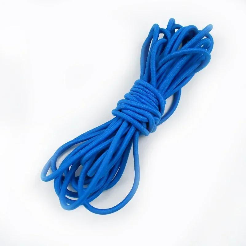 5/10/20M 4mm Daugiaspalė Elastinga Juostelė Apvali Plaukų Gumelė Skrybėlės Raištelis Guminės Juostelės Drabužių Spyruoklinė Virvelė Siuvimo Įstrižainė