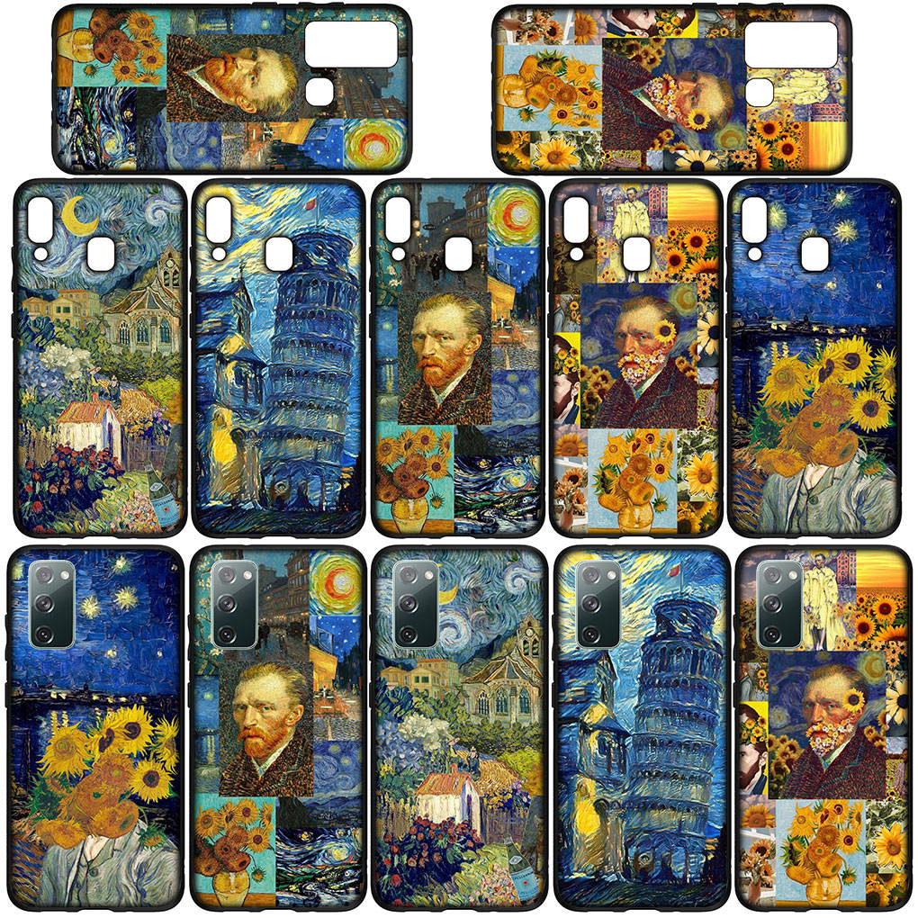 Phone Case for Samsung Galaxy S25 S24 S23 iPhone 16 15 Xiaomi Redmi Note 14 13 12 16E X 11 Pro Max OPPO Moto A3 Huawei Design Sunflower Van Gogh Cover