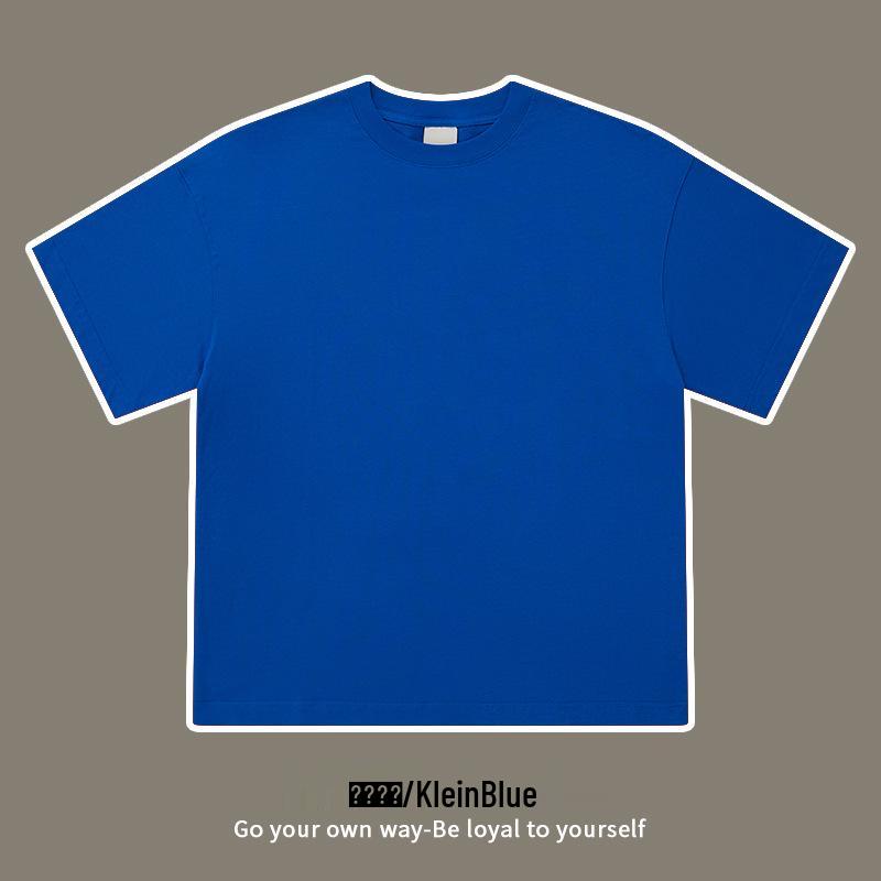 

Мужская модная футболка из тяжелого хлопка двойной пряжи с приспущенным плечом XL