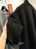 Damen Chic Samt Patchwork Zweiteiliger Look Sweatshirt: Gemütliches, Entspanntes Herbst-/Winter-Oberteil mit Rundhalsausschnitt