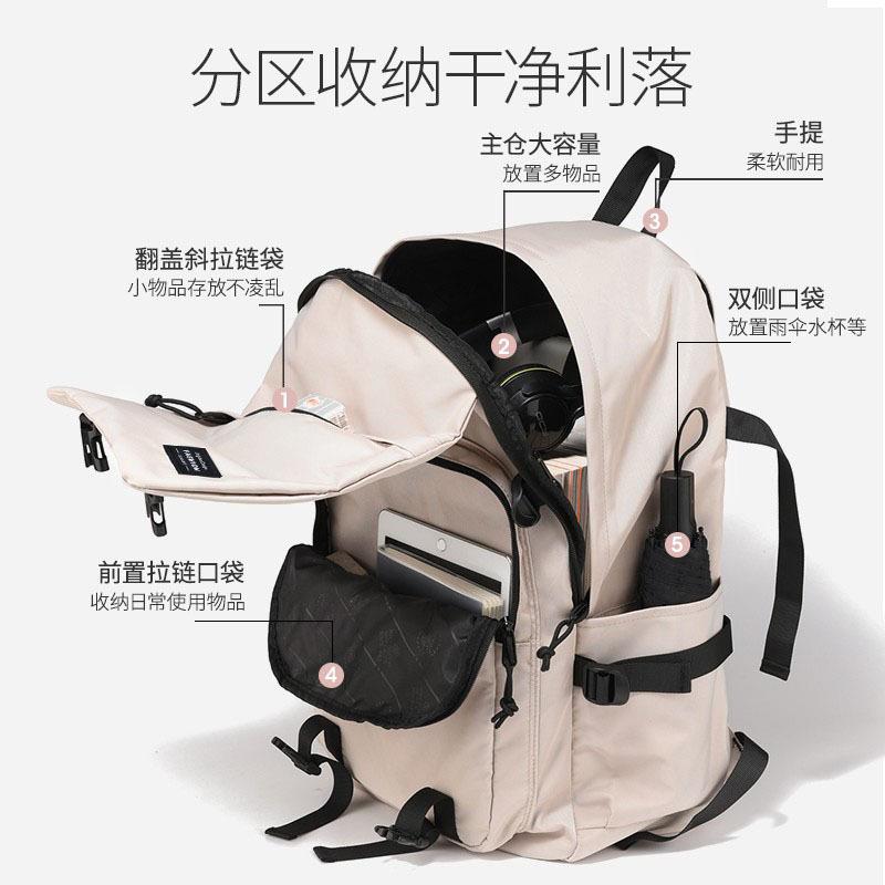 Backpack Men'S Versatile Large Capacity Travel Backpack Female Junior High School High School Student School Bag