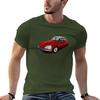 1970s Citroen Ds In Red Tshirt Oversized Summer Top T Shirts For Men