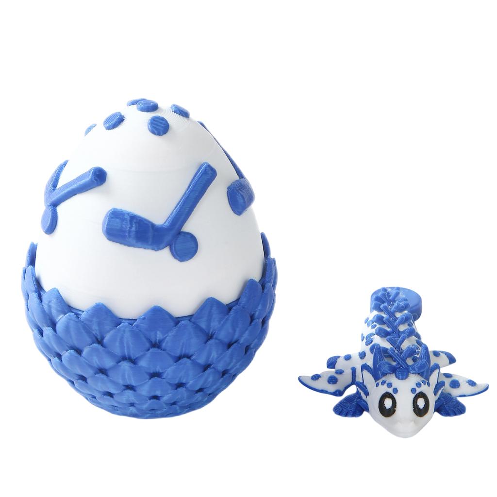 3D Printed Dragon Egg Fidget Toy with Detachable Hatch and Dragon Figurine Durable Plastic Construction for Stress Relief and Focus Enhancement