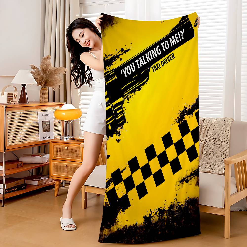 

Crime Thriller Movies Taxi Driver Beach Towel Colorful Bath Towels For Girl Microfiber Quick Dry Sand Beach Spa Gym Pool W40*H60(CM)