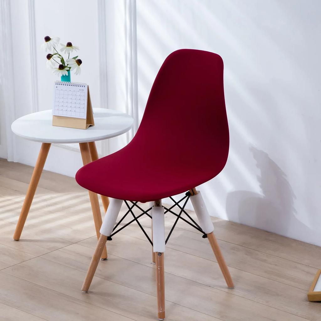Printed Stretch Shell Chair Cover Spandex Armless Back Chair Covers Washable Slipcover Furniture Protector for Home Office Hotel