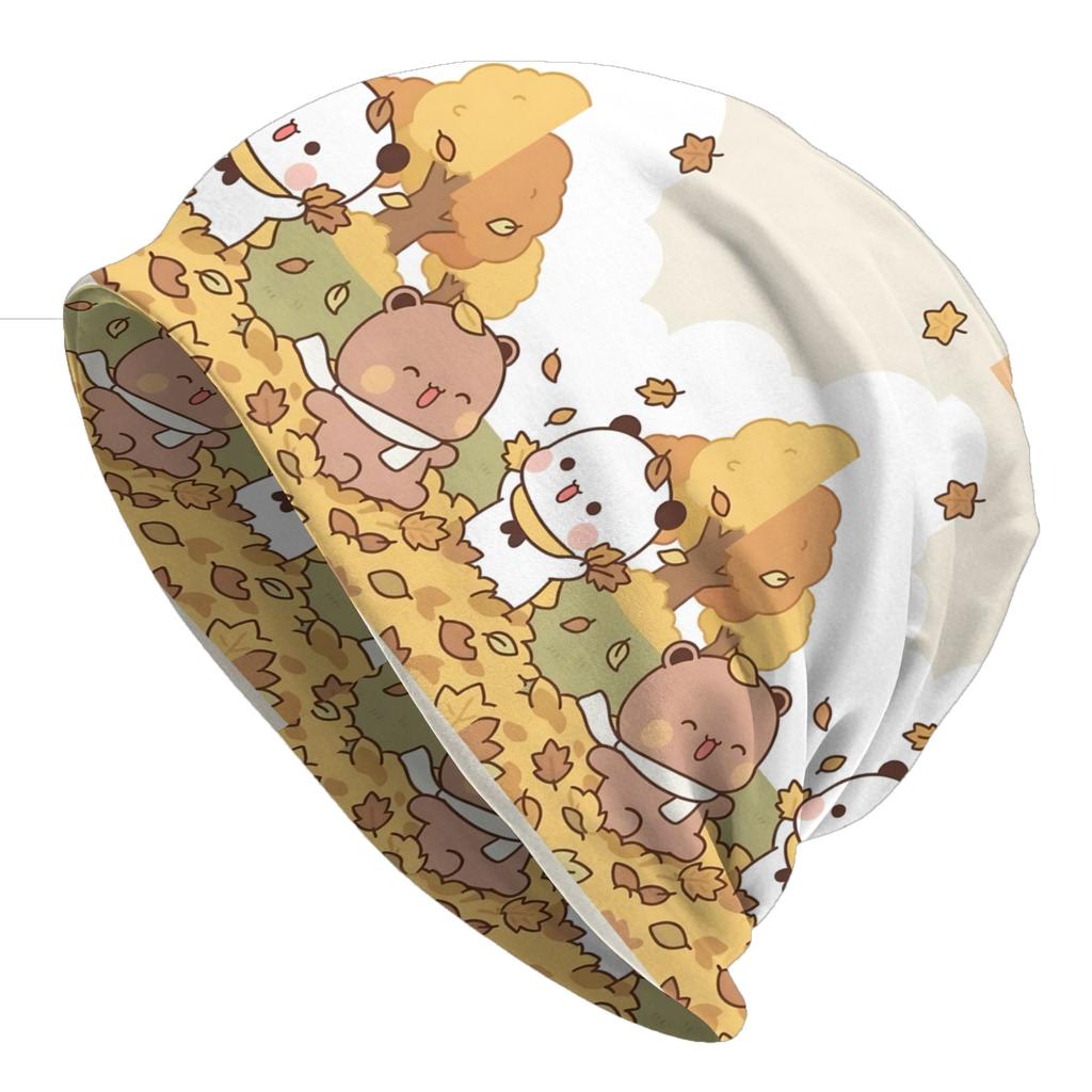 Stitch Bubu and Dudu Bear Hat Outdoor Caps For Unisex Women Skullies Beanies Ski Caps Soft Bonnet Hats