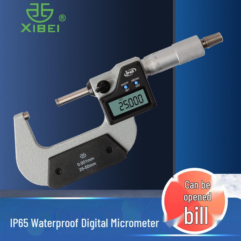 High-Precision 0.001mm Blue Digital Micrometer 0-25mm